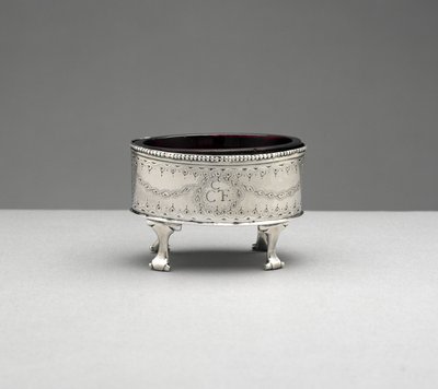 طبق الملح ، ج. 1785-1803 (فضة وزجاج) بواسطة جاكوب جيريتسي (attr.to) لانسينغ