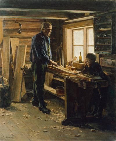 في طوق عمل النجارة بواسطة جاكوب جلورسن