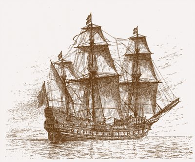 الرائد السويدي Mars Makalös قبل معركة Gotland-Öland ، 30-31 مايو 1564 ، ج .1908 بواسطة يعقوب حاج