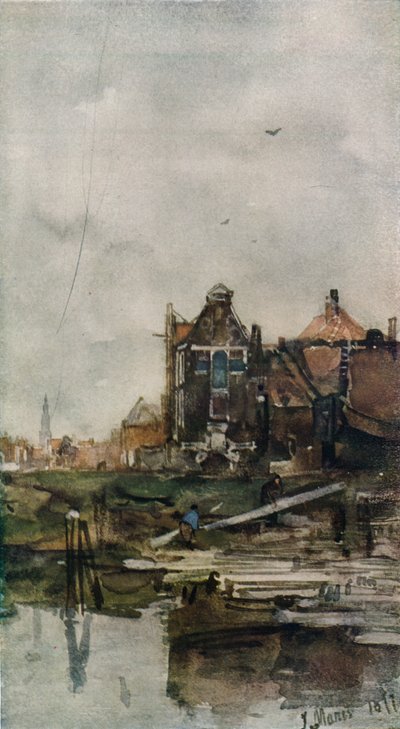 "المنازل القديمة ، أمستردام" ، c1870 بواسطة جاكوب هنريكوس ماريس