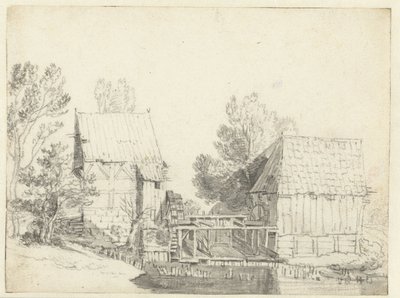 منظر لطواحين مائية بواسطة Jacob Isaacksz van Ruisdael (مدرسة)