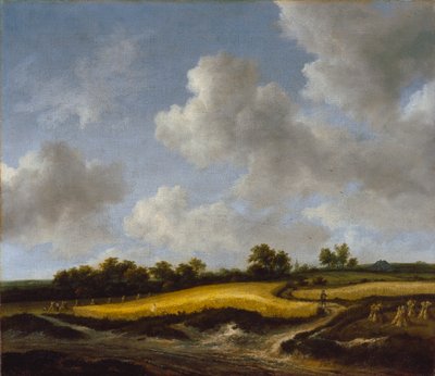 المناظر الطبيعية مع Wheatfield ، ج .1660 بواسطة Jacob van Ruisdael