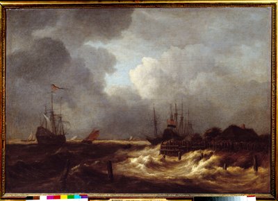 لوحة Tempete التي رسمها جاكوب إيزاكسزون فان رويسدايل (رويسديل) (1628-1682) من القرن السابع عشر. أحد 1،1x1،6 م بواسطة جاكوب فان روزديل