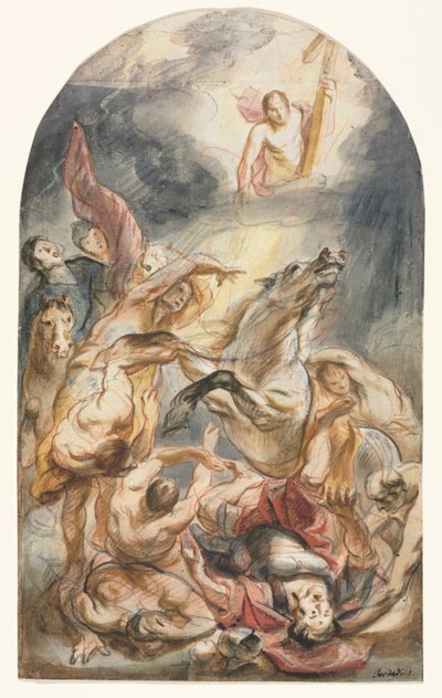 تحويل شاول مع المسيح والصليب ، ج. 1645-1647. بواسطة يعقوب جوردان