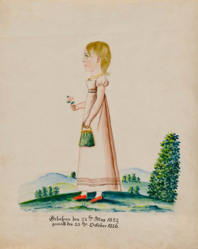 صورة لسارة موسر ١٨٢٦. بواسطة يعقوب مانتل