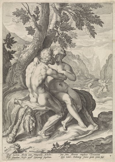 هرقل و Deianeira Loves of the Gods (عنوان المسلسل) بواسطة هندريك جولتزيوس