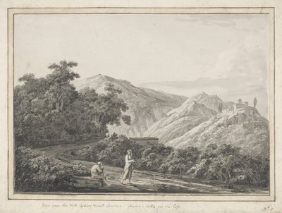 منظر بالقرب من المطحنة يتجه نحو Licenza: فيلا Horaces على اليسار ، 1783 (غسيل رمادي بقلم وحبر أسود على ورق) بواسطة يعقوب المزيد