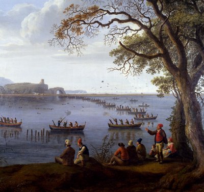 Ferdinand IV hunting coots on Lake Fusaro, by Jacob Philipp Hackert (1737-1807), Detail بواسطة جاكوب فيليب هاكيرت