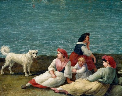 فلاحون بارليتا ، إيطاليا - (نساء فلاحات من بارليتا) رسم تفصيلي لجاكوب فيليب هاكيرت ديت هاكيرت ديتالي (1737-1807) القرن الثامن عشر - متحف ناسيونالي دي سان مارتينو نابولي بواسطة جاكوب فيليب هاكيرت