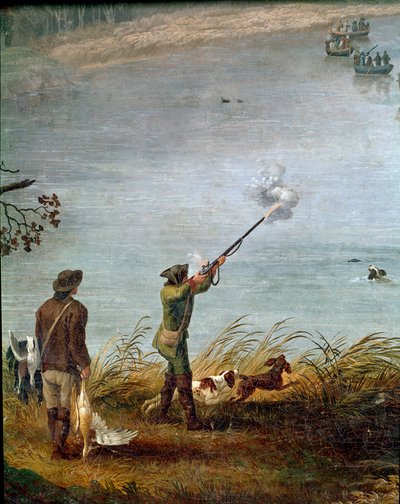 The Coot Hunt لفرديناند الأول من الصقليتين (أو فرديناند الرابع من نابولي) (1751-1825) على بحيرة فوسارو بالقرب من نابولي ، إيطاليا (فرديناند الرابع يصيد Coot على بحيرة فوسارو) التفاصيل - رسم جاكوب فيليب هاكيرت ديت هاكيرت ديتالي (1737-1807) 1783 خافت 146x2.5 بواسطة جاكوب فيليب هاكيرت