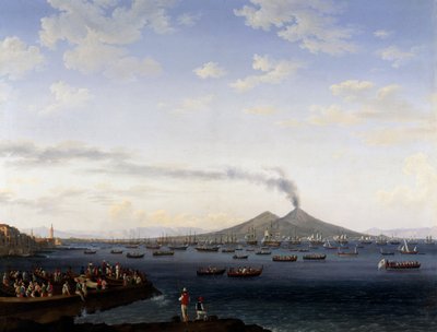The return of the fleet from Algeria to the Bay of Naples بواسطة جاكوب فيليب هاكيرت