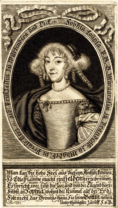 صورة لصوفي لويز من Württemberg-Stuttgart 1642-1702 ، Margravine of ... ، 1672. بواسطة جاكوب ساندرارت من