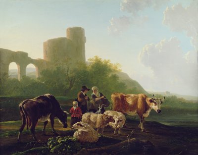 الأشكال الريفية مع الماشية والأغنام بواسطة Jacob Van Stry