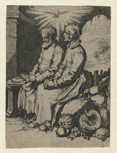 دعاء الزوجين المسنين أب سلمي بواسطة يعقوب دي غين (الثالث) (منسوب إلى)