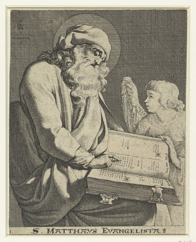 المبشر ماتيوس S. Matthaeus Evangelista (العنوان على الكائن) بواسطة نيكولاس دي كليرك