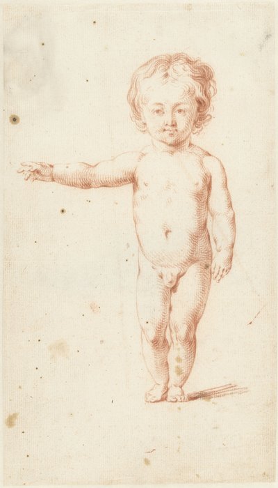 طفل صغير عار بواسطة Jacob de Wit