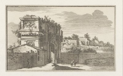 قوس قسطنطين في روما مناظر من روما (عنوان المسلسل) La Galerie agreable du mond (...) divisée en LXVI tomes ... Cette partie تضم Le Rome moderne (عنوان السلسلة) Magesyn der Italian Buildings (عنوان السلسلة) بواسطة ليفين كرويل