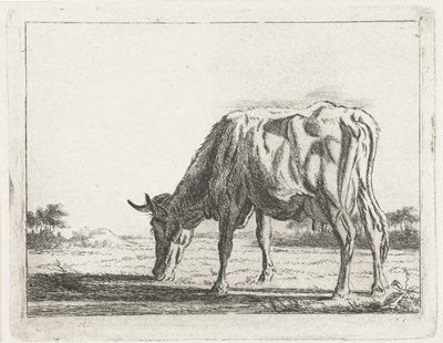 بقرة رعي بواسطة Jacobus Cornelis Gaal
