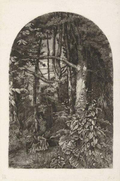 غابة مع تيار بواسطة جاكوبس لودوفيكوس كورنيت