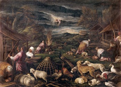 نوي بعد الطوفان. لوحة جاكوبو دا بونتي ، المسمى جاكوبو باسانو (1515-1592) بواسطة جاكوبو باسانو