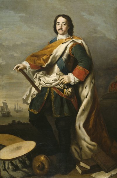 بيير الأول لو غراند ، القيصر دي روسي - صورة الإمبراطور بيتر الأول الأكبر (1672-1725) ، بقلم أميجوني ، جاكوبو (1675-1752). زيت على قماش. الأبعاد: ٢١٠ × ١٣٩ سم. المتحف الوطني ستوكهولم بواسطة جاكوبو أميجوني