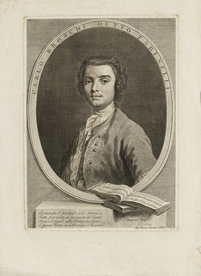 صورة المغني فارينيلي كارلو بروشي 1705-1782 ، 1735 بواسطة جاكوبو أميجوني