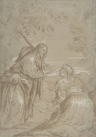 ظهور المسيح على القديسة مريم المجدلية نولي مي تانجير ، كاليفورنيا. 1560. بواسطة جاكوبو باسانو.