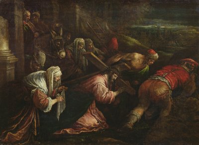 المسيح يحمل الصليب ، 1570-80 بواسطة جاكوبو باسانو