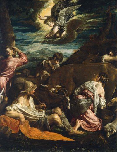 البشارة للرعاة 15551560 على الأرجح. بواسطة Jacopo Bassano il vecchio