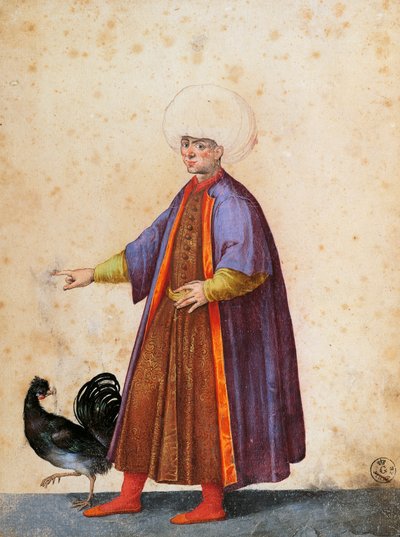 رجل تركي يرتدي عمامة رسمه جاكوبو ليغوزي (1547-1627) بواسطة جاكوبو ليغوزي
