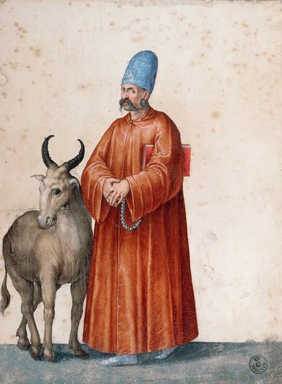 رجل تركي مع الماعز ، رسم جاكوبو ليغوزي (1547-1627) بواسطة جاكوبو ليغوزي