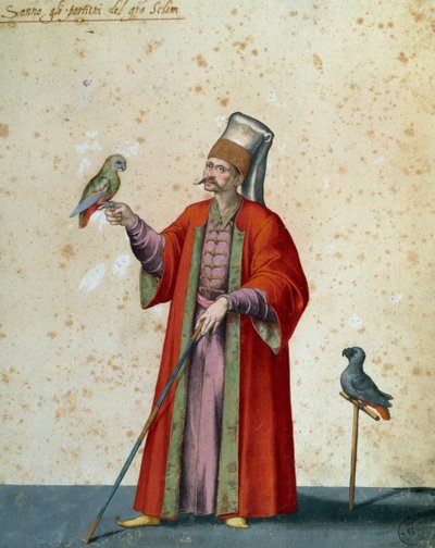 بداية لسليم العظيم بالببغاوات ، رسم جاكوبو ليغوزي (1547-1627) بواسطة جاكوبو ليغوزي