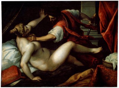 Tarquinius و Lucretia ، القرن السادس عشر أو أوائل القرن السابع عشر بواسطة جاكوبو بالما