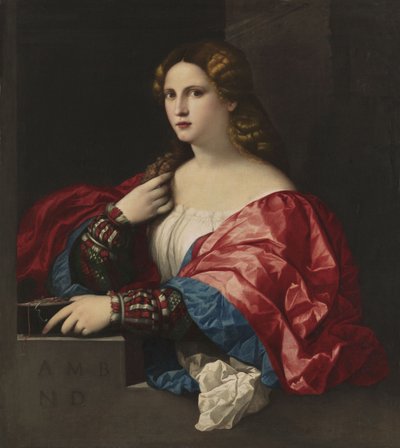 صورة لامرأة شابة لا بيلا بواسطة Jacopo Palma il Vecchio the Elder