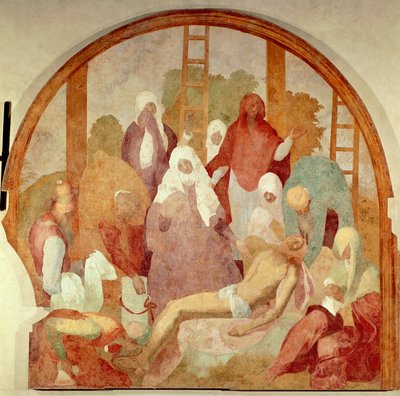 الترسيب ، تفاصيل من Fresco Cycle of Passion لـ Giacomo Carucci ، المعروفة باسم Pontormo (1494-1556) ، في الهواء الطلق ، 300x290 سم Certosa di Galluzzo ، فلورنسا بواسطة جاكوبو بونتورمو