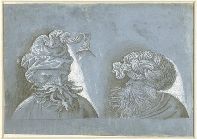 رأسان من الرجال مع غطاء الرأس رؤوس رجال بغطاء رأس غريب (عنوان السلسلة) بواسطة جاكوبو ريباندا (منسوب إلى)