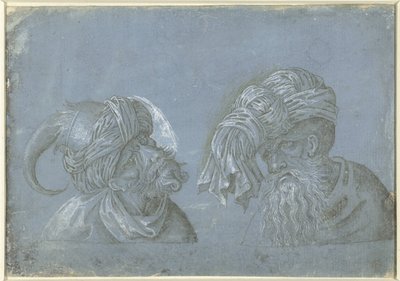 رأسان من الرجال مع غطاء الرأس رؤوس رجال بغطاء رأس غريب (عنوان السلسلة) بواسطة جاكوبو ريباندا (منسوب إلى)