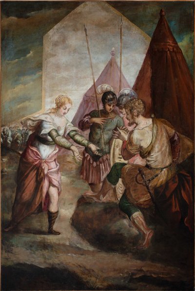 Briseis aund Achilles. بواسطة جاكوبو روبوستي تينتوريتو