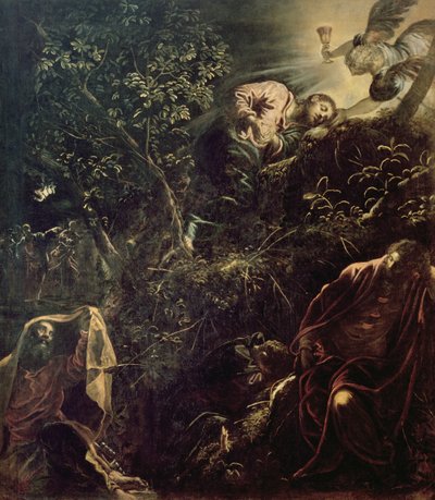 المسيح في بستان الجثسيماني بواسطة Jacopo Robusti Tintoretto