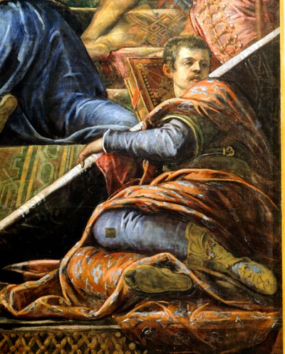 Doge Niccolo da Ponte يتلقى غصن الزيتون من البندقية ، بواسطة Jacopo Robusti المعروف باسم Tintoretto (1518-1594) ، التفاصيل ، Sala del Maggior Consiglio (Hall of Great Council) ، Palazzo Ducale ، البندقية بواسطة جاكوبو روبوستي تينتوريتو