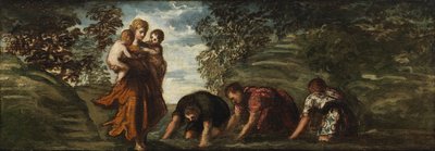 لاتونا تغير الفلاحين الليكيين إلى ضفادع ، c.1545-48 بواسطة جاكوبو روبوستي تينتوريتو