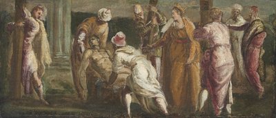 سانت هيلين يختبر الصليب الحقيقي ، ج .1545 بواسطة جاكوبو روبوستي تينتوريتو