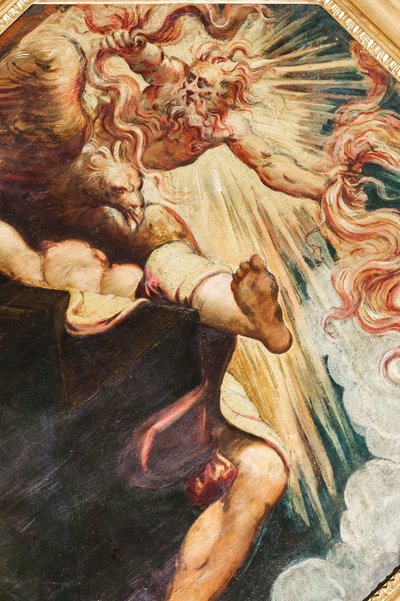 حرق سميل من قبل المشتري ، حوالي 1541 (زيت على قماش) (انظر أيضًا 3664213) بواسطة جاكوبو روبوستي تينتوريتو