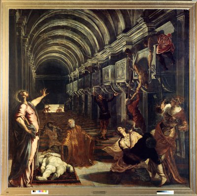 The discovery of the body of Saint Mark بواسطة جاكوبو روبوستي تينتوريتو