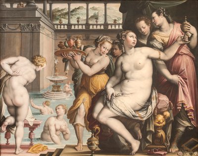 بثشبع في حمامها ، 1573-1574. بواسطة جاكوبو كوسة