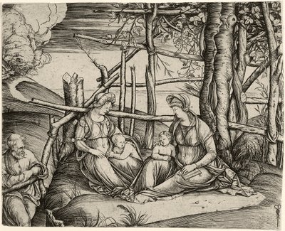 العائلة المقدسة مع سانت إليزابيث والرضيع سانت جون ، ج. 1499-1501 بواسطة جاكوبو دي برباري