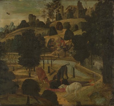 وفاة أكتايون بواسطة Jacopo del Sellaio