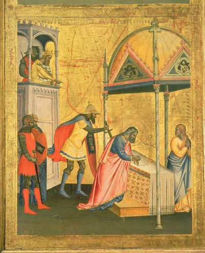 استشهاد القديس ماثيو ، من مذبح القديس ماثيو ومشاهد من حياته ، c.1367-70 (درجة الحرارة على اللوحة) بواسطة جاكوبو دي سيوني