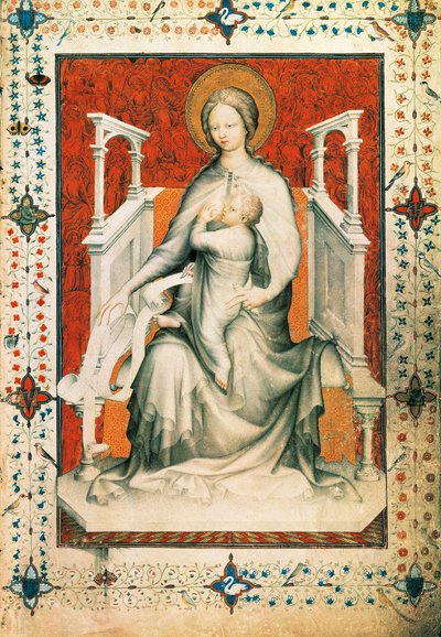 السيدة العذراء والطفل بواسطة Jacquemart de Hesdin