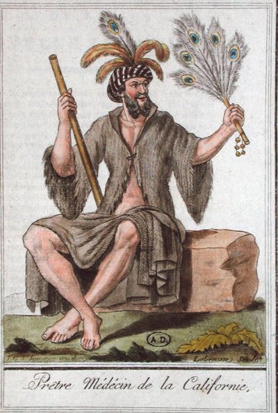 كاهن دكتور من كاليفورنيا ، من Encyclopedie des Voyages ، نقش بواسطة Labrousse بواسطة جاك (بعد) Grasset de Saint-Sauveur